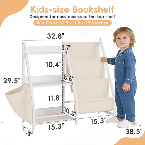 Stylish Kids Book and Toy Organizer